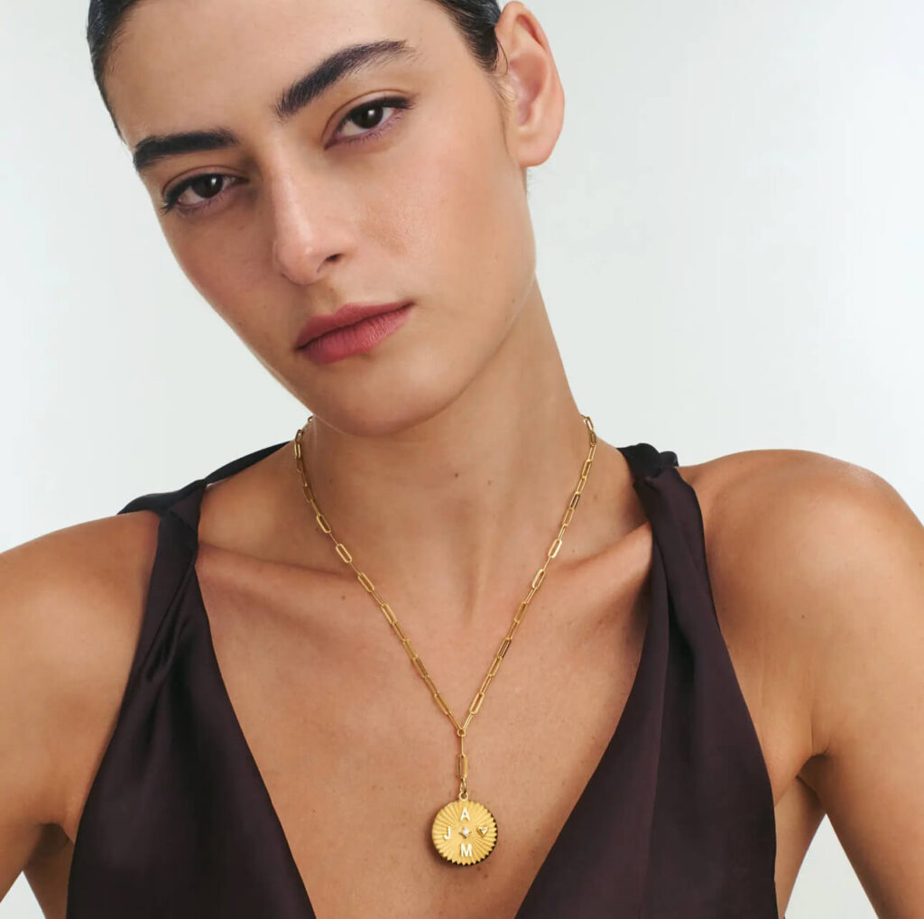 Chic Finishing Touches for Late Summer Gold Initial Medallion Necklace