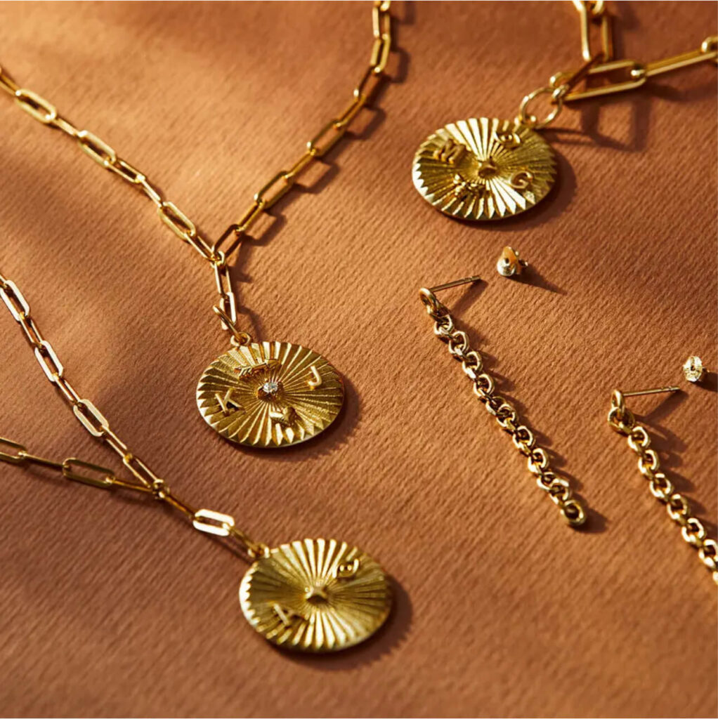 Chic Finishing Touches for Late Summer Gold Initial Medallion Necklace