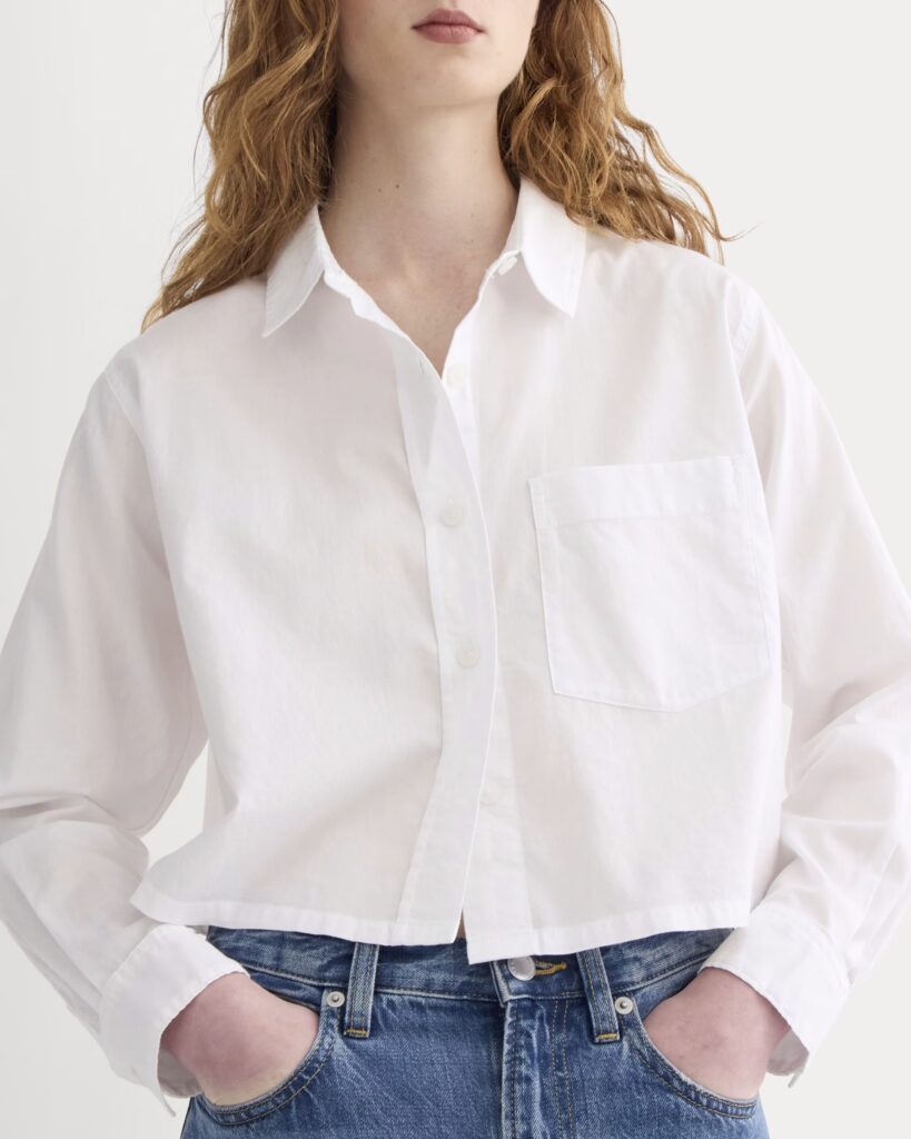 Casual Staples with a Twist | Cropped White Button-Down