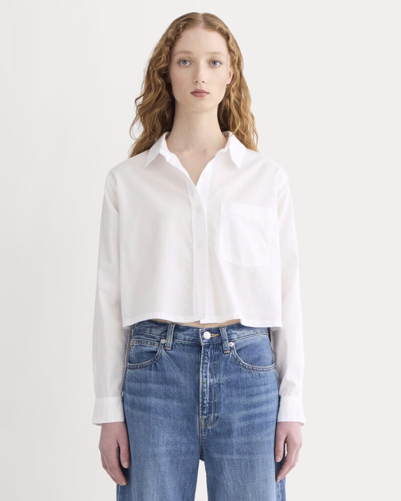 Casual Staples with a Twist | Cropped White Button-Down