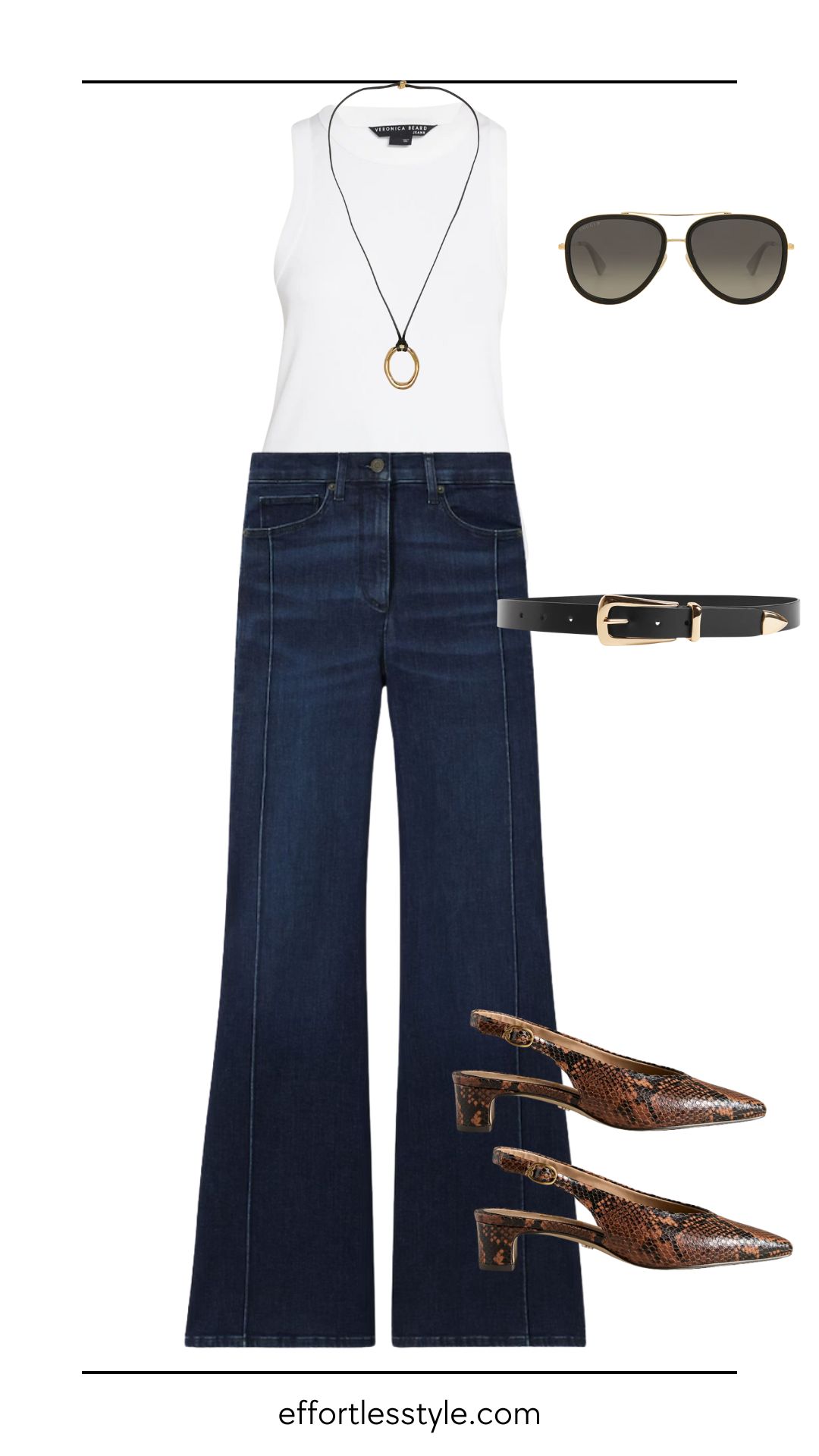 Use Accessories Strategically Bold earrings, layered necklaces, a great belt, or statement eyewear can freshen up even the simplest outfit.