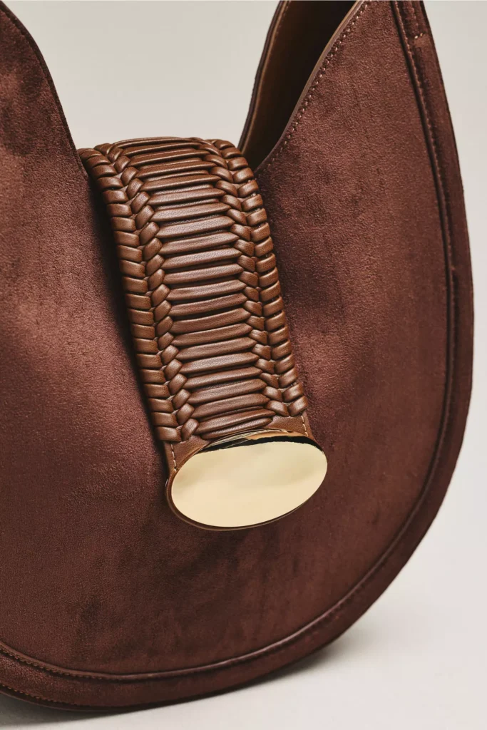 Katey’s Favorite Things for Fall: Statement Accessories That Complete the Look | Faux Suede Shoulder Bag