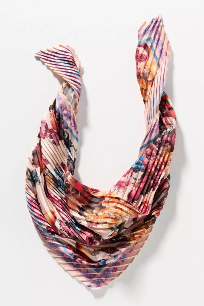 Katey’s Favorite Things for Fall: Statement Accessories That Complete the Look | Pleated Floral Scarf