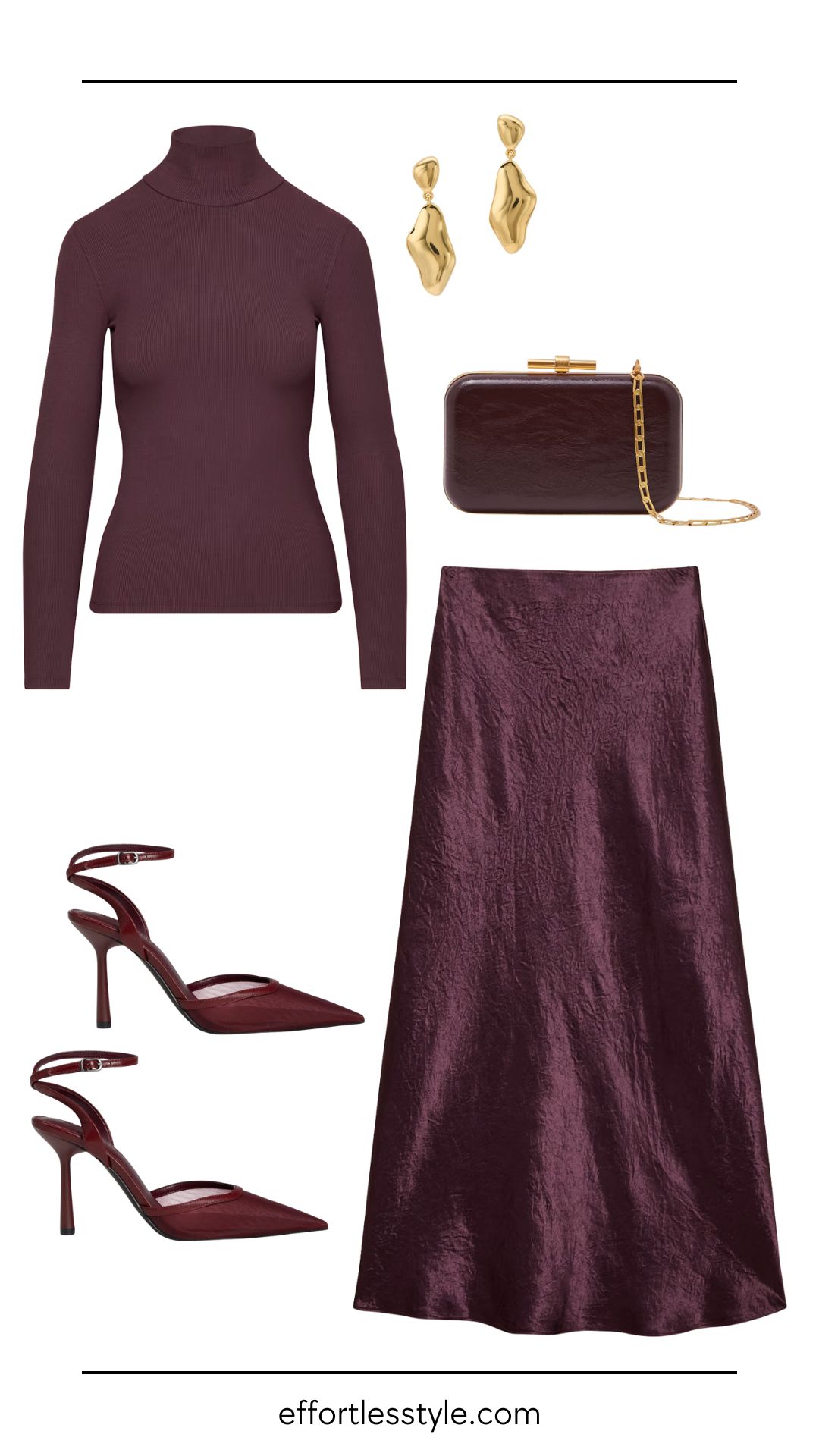 Monochromatic Holiday Outfit Ideas That Aren’t a Dress | monochromatic burgundy look