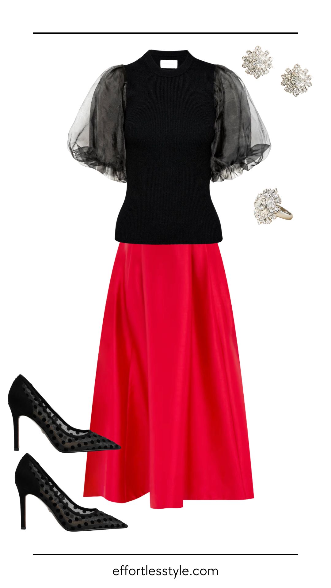 Prints & Texture for Holiday Nights | Red Skirt Outfit | Holiday Party Attire | what to wear to holiday parties