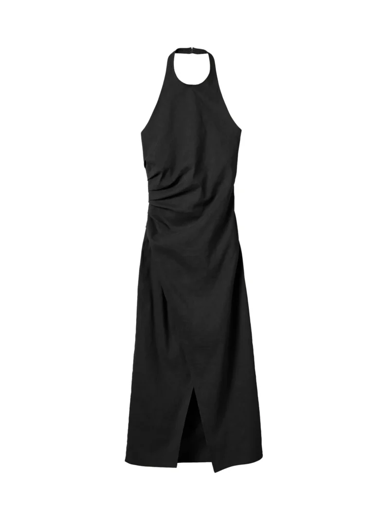 What to Pack for Spring Break: The 10-Piece Travel Capsule | Sylvie Linen Midi Halter Dress