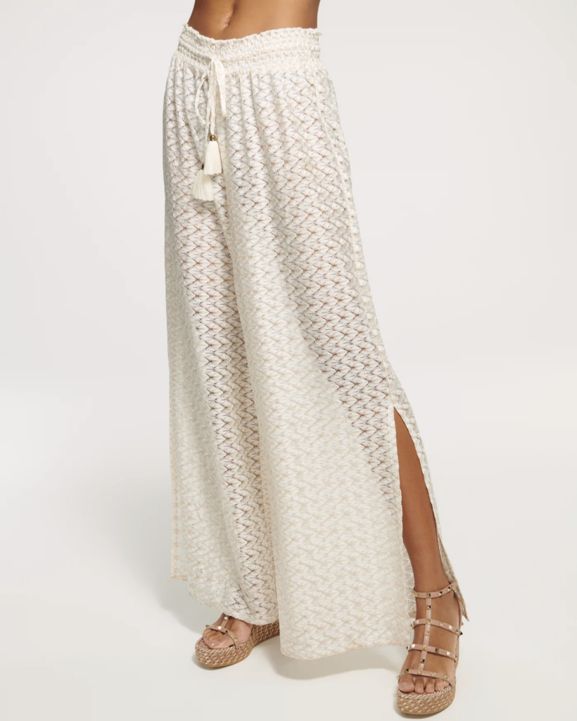 What to Pack for Spring Break: The 10-Piece Travel Capsule | Glora Zigzag Coverup Pant
High Rise Chevron Knit Pants with Slit