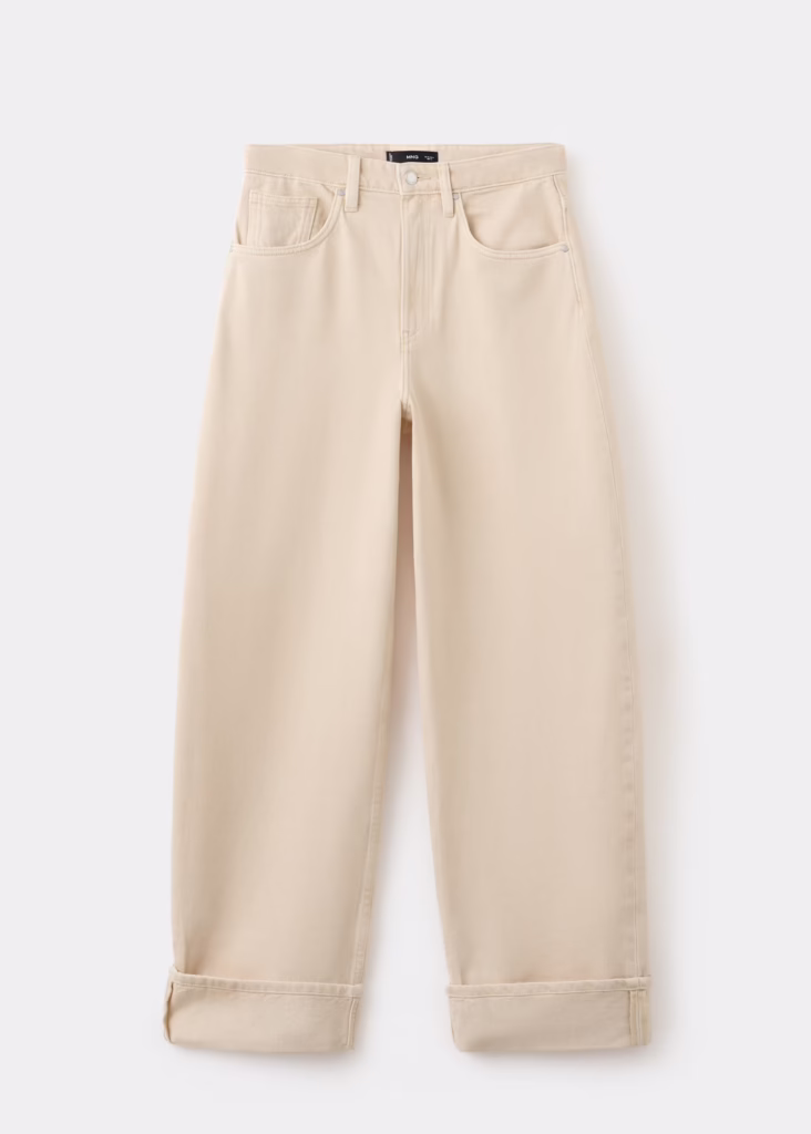 Mango Balloon jeans with cuffed hem