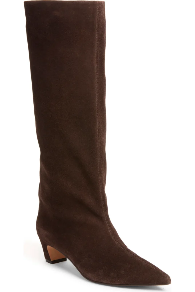 Steve Madden Brax Pointed Toe Boot in Brown Suede