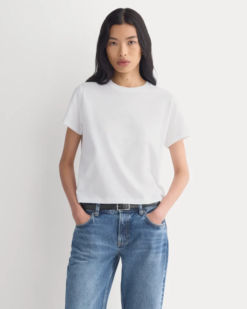Everlane The Box-Cut Tee Basic White Tee