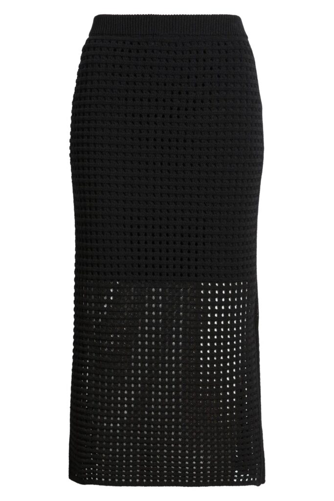 Nordstrom Mesh Stitch Midi Skirt