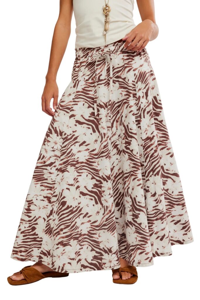 What to Wear in Hawaii: Effortless Outfits for Every Activity | Free People Zephyr Print Convertible Bustle Maxi Skirt